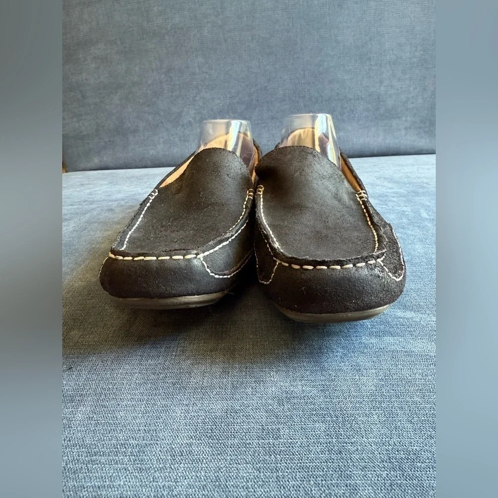 Bostonian Driving Loafer Shoes Men’s SZ 11M Black Leather Top Stitch Dressy